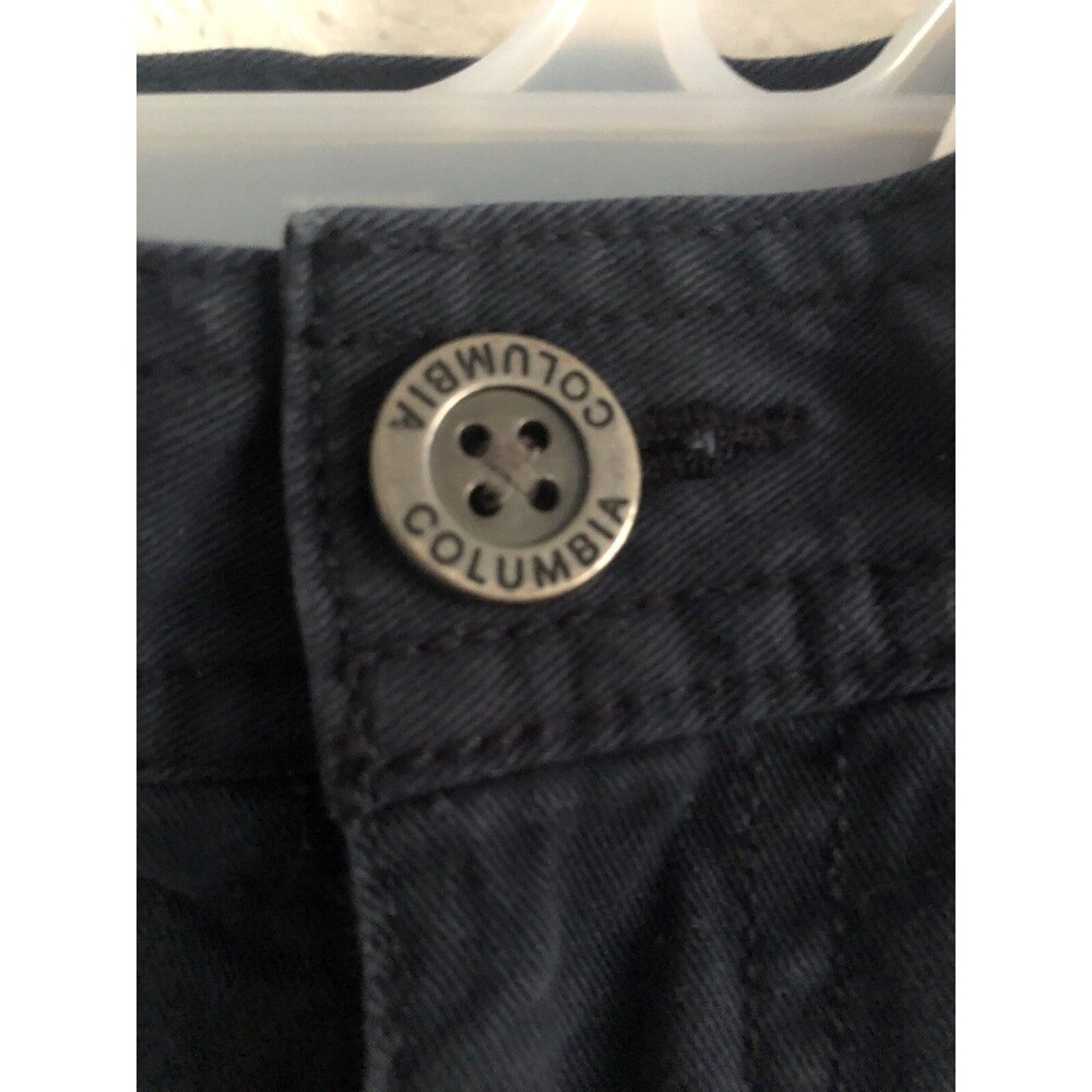 Columbia Men's Size 36x10 Navy Blue Shorts 100% Cotton Bermuda Cargo Hiking - Picture 14 of 15